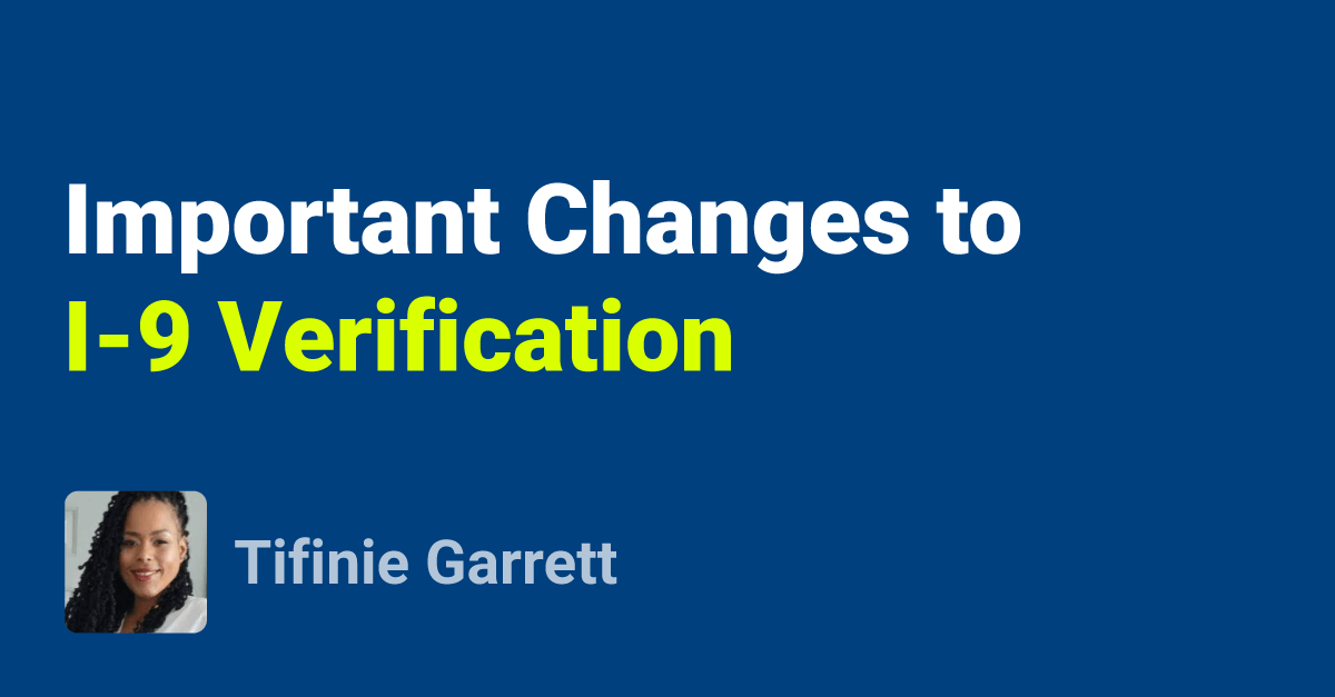 Important Changes to I9 Verification Burkland