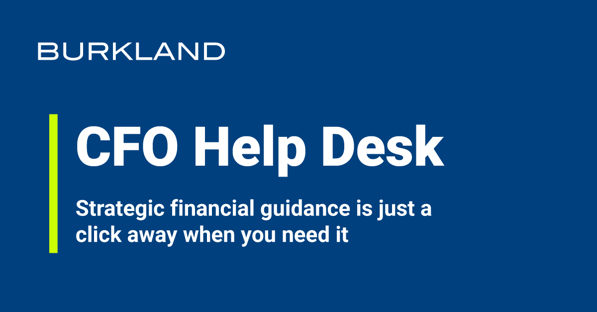 CFO Advisory Services for Startups - Burkland