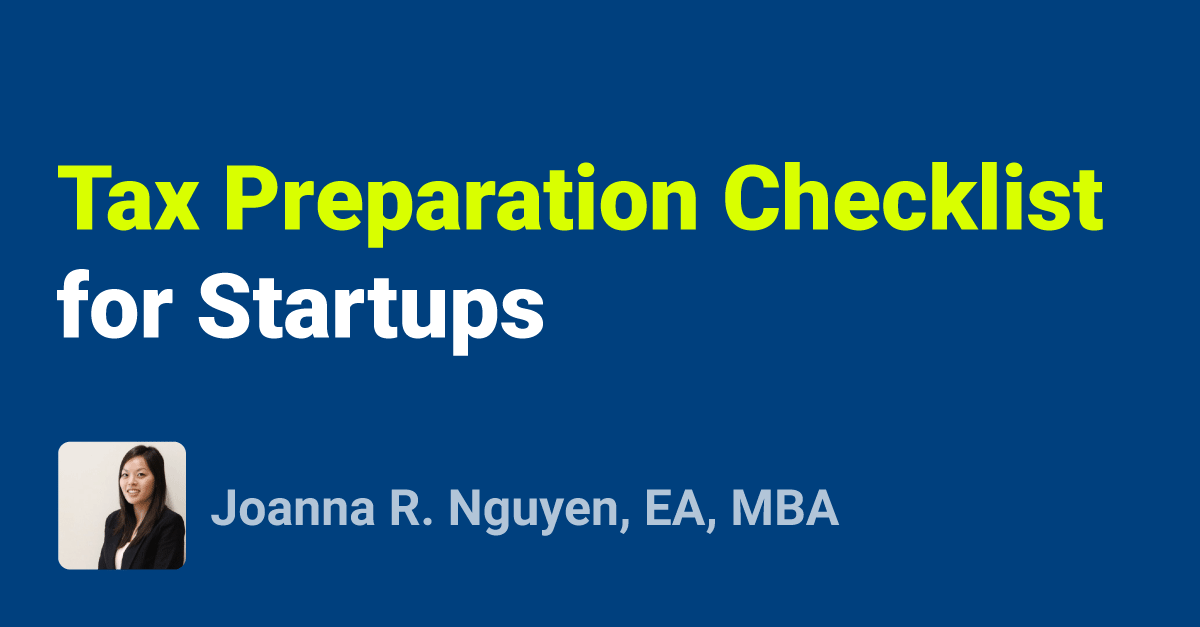 Tax Preparation Checklist for Startups Burkland